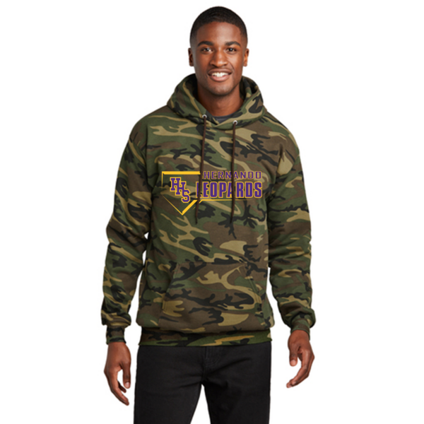 Men's Port & Company Core Fleece Camo Pullover Long Sleeve Hooded Sweatshirt